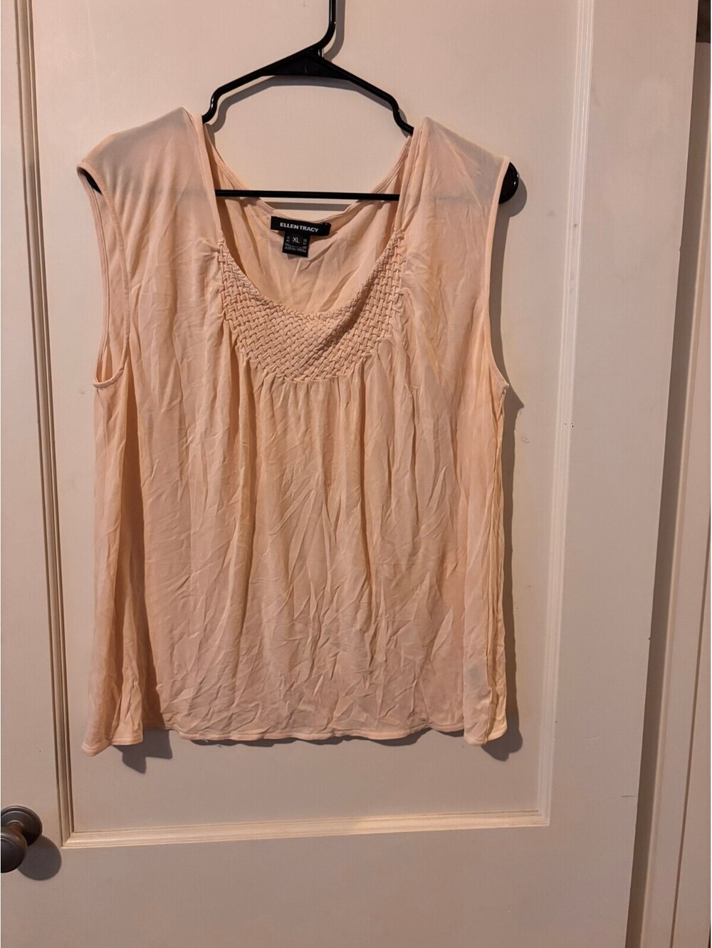 Ellen Tracy Women's Sleeveless Blouse XL Yellow